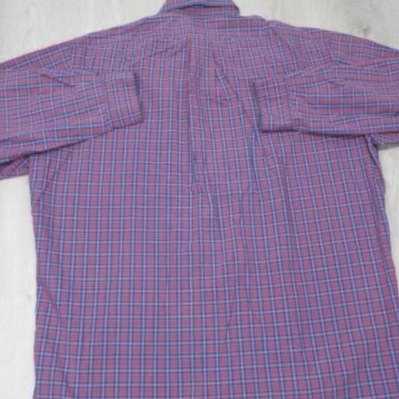 Ralph Lauren Mens Plaid Dress Shirt Yarmouth Cotton Button Down Pony Logo Top - Picture 3 of 7